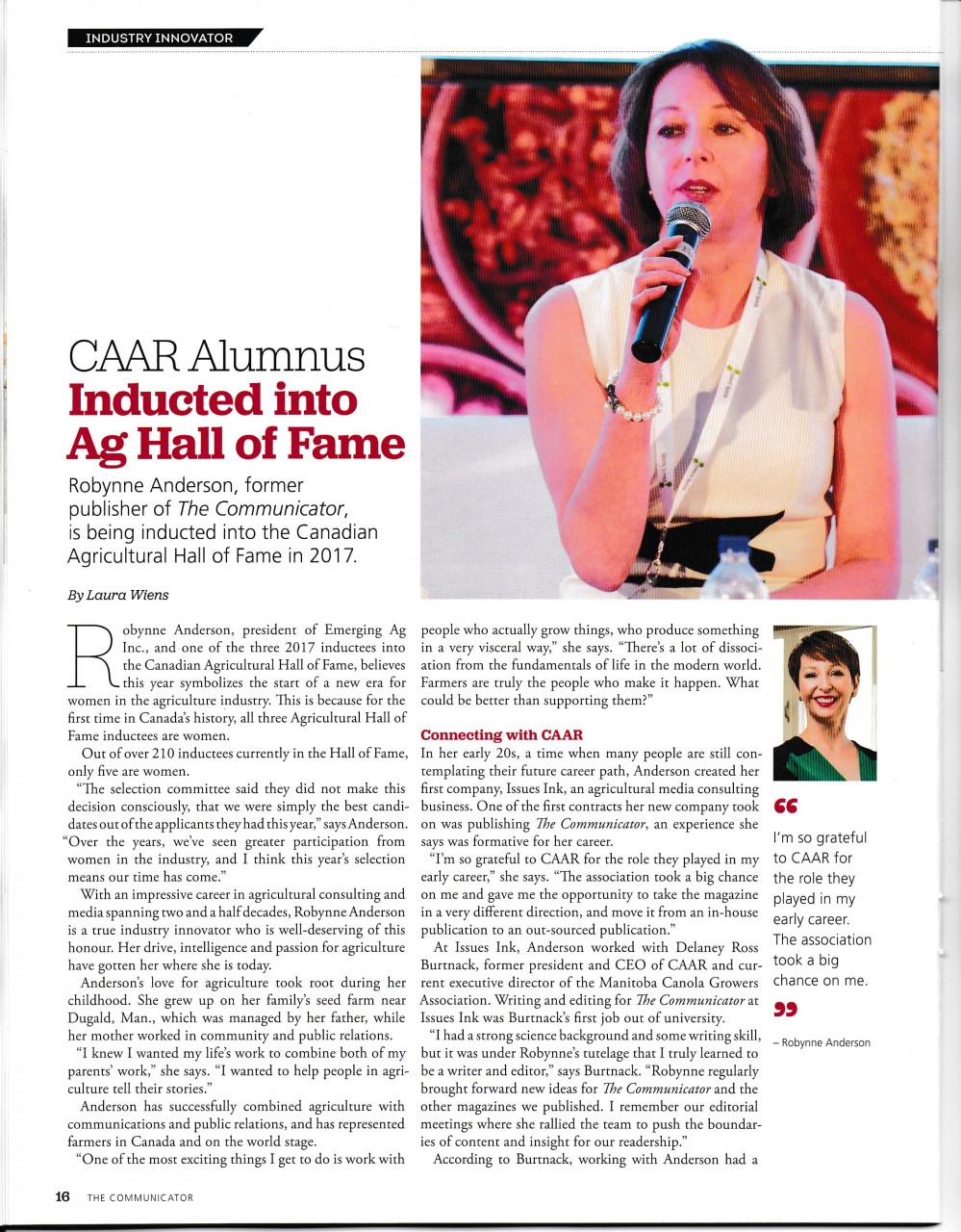 The Communicator highlights induction into Ag Hall of Fame