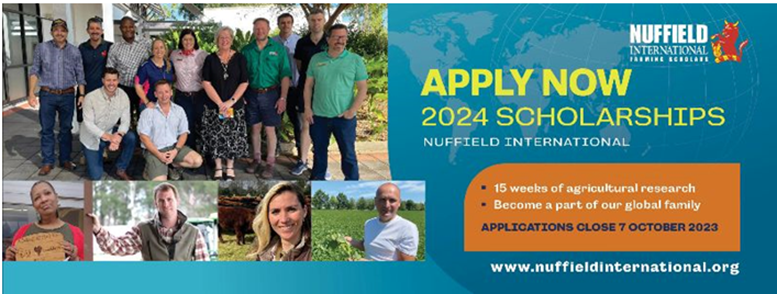 2024 Nuffield International Scholarship Applications NOW OPEN!